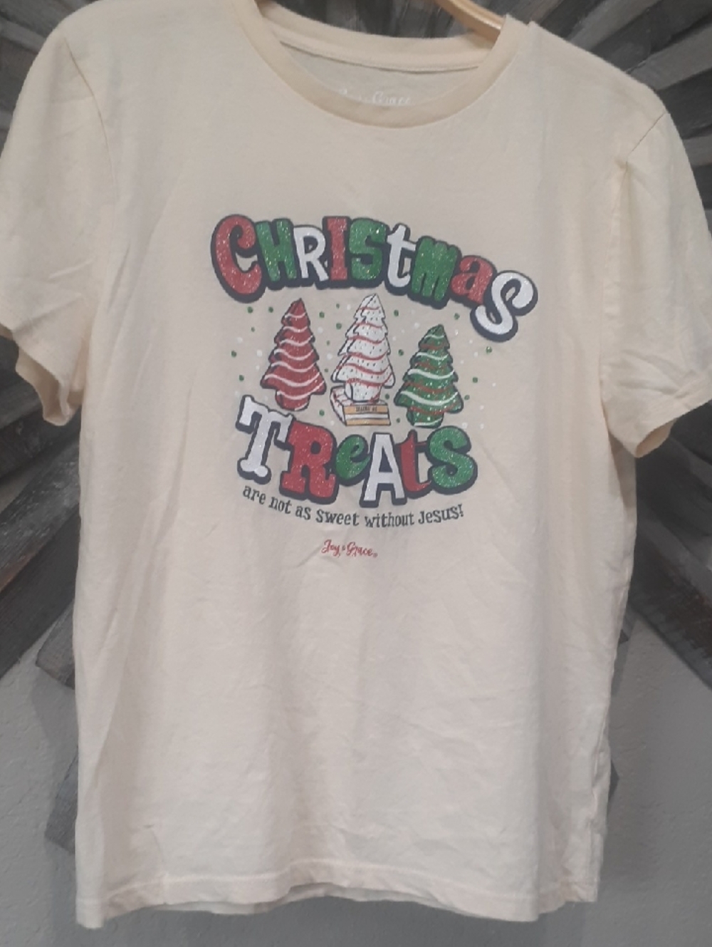 Kids Christmas Treats Graphic Tee - Cream